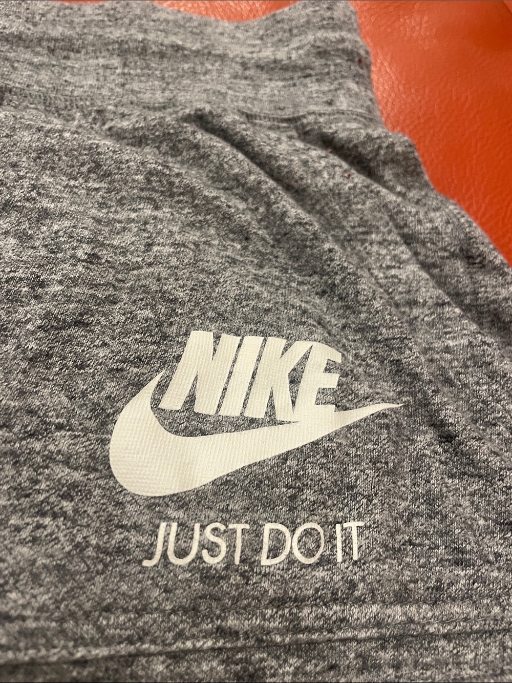 Nike Gray French Terry Athletic Lounge Shorts with Drawstring - Picture 3 of 4